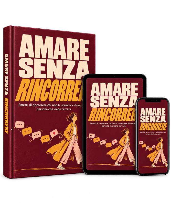 Amare Senza Rincorrere — libro, tablet e telefono